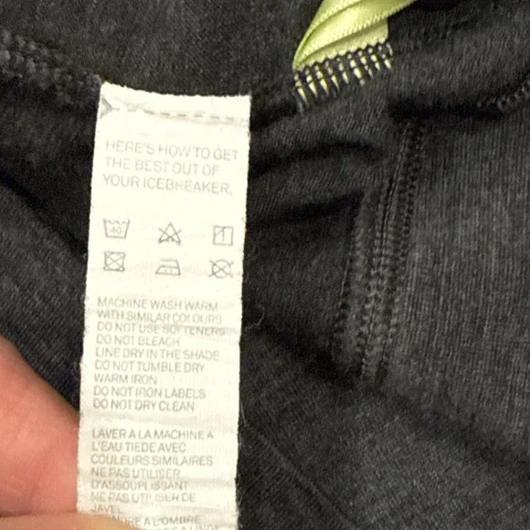 Icebreaker Women Lrg Long Button Up Cardigan Dark Gray Merino Wool Pockets EUC - Picture 9 of 13